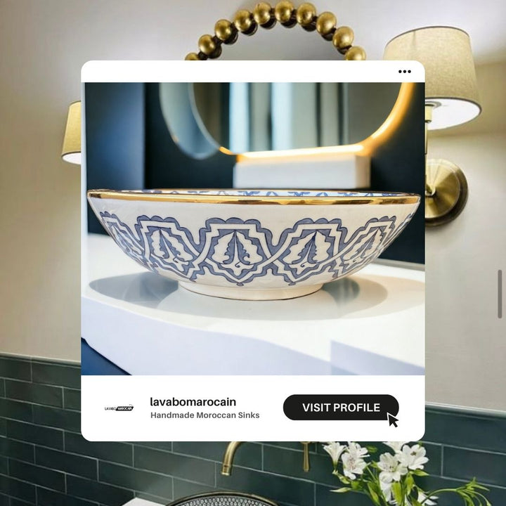 Handmade Moroccan basin for bathroom - Manufacturing technique and more information 