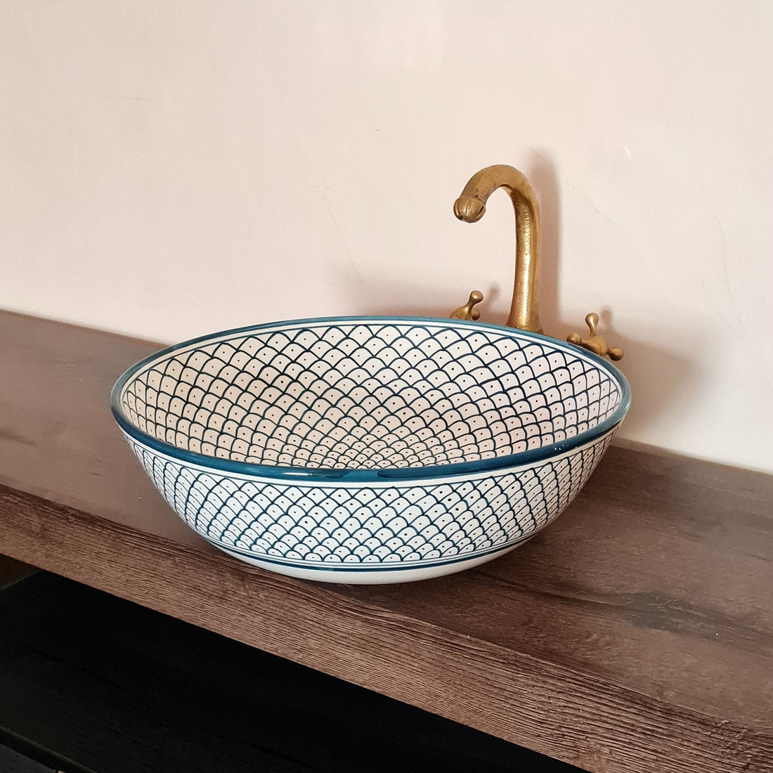 Handmade Moroccan Ceramic Sink #89