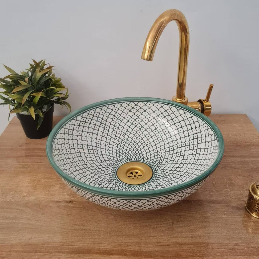 Handmade Moroccan Ceramic Sink #154