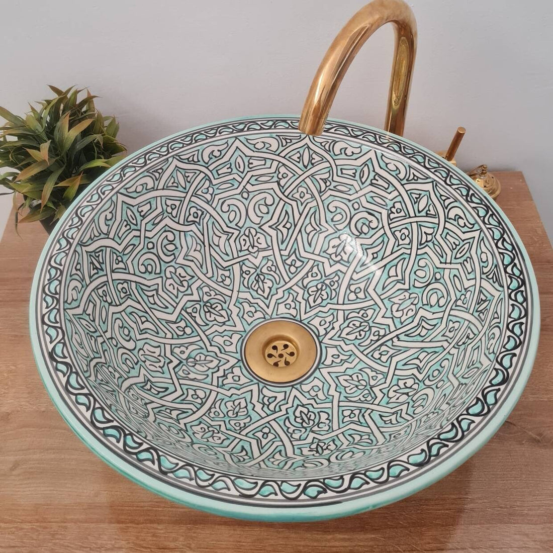 Handmade Moroccan Ceramic Sink #90