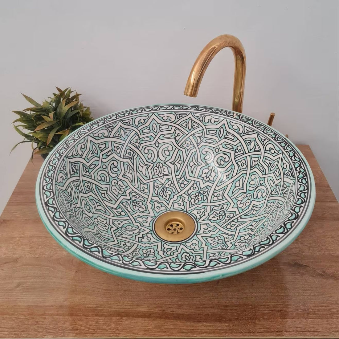 Handmade Moroccan Ceramic Sink #90