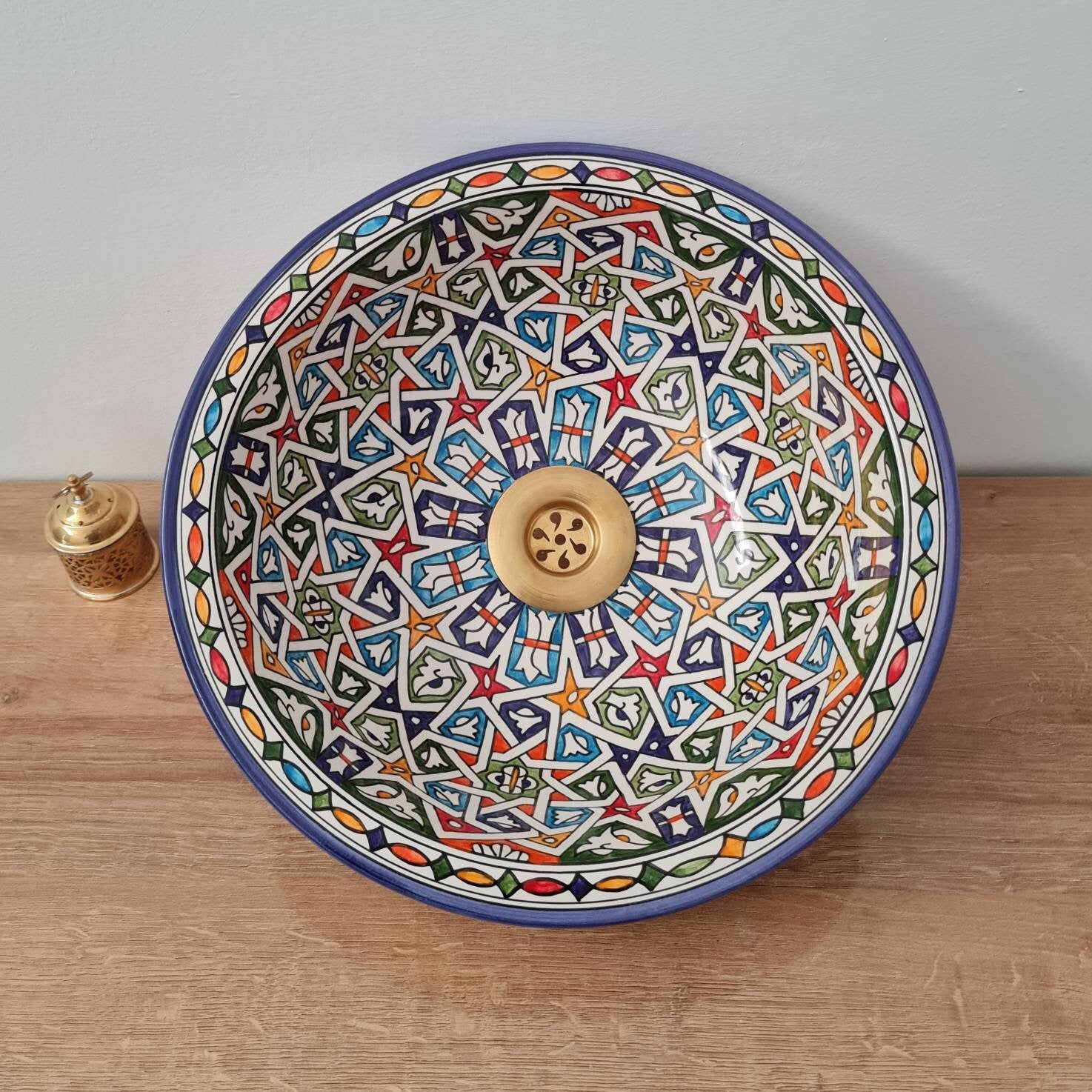 Handmade Moroccan Ceramic Sink #197