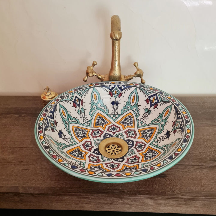 Handmade moroccan sink bowl | Vintage moroccan washbasin  #196