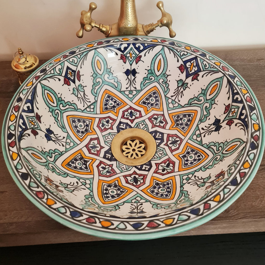 Handmade Moroccan Ceramic Sink #196