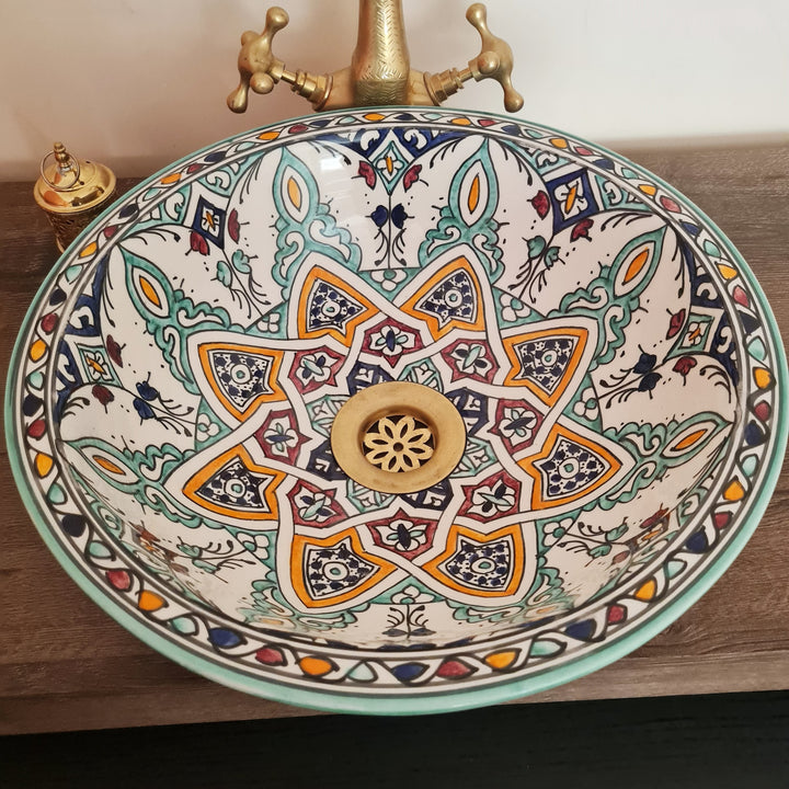 Handmade moroccan sink bowl | Vintage moroccan washbasin  #196