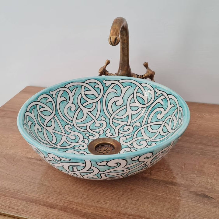 Handmade Moroccan Ceramic Sink #91