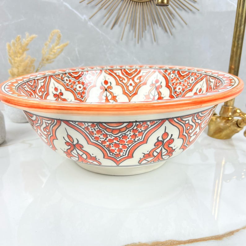  Handmade Moroccan Ceramic Sink #56
