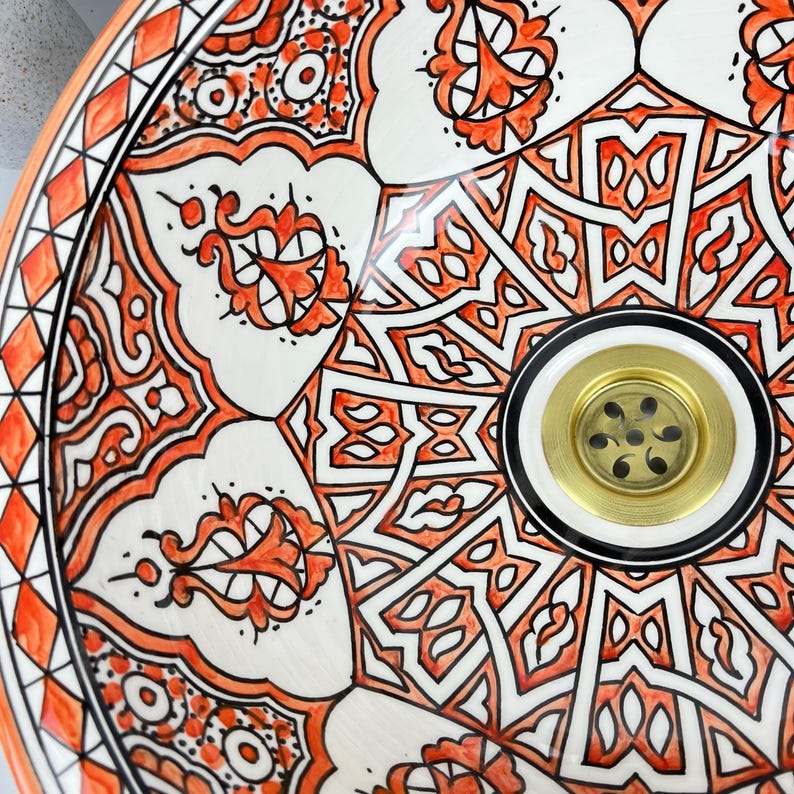  Handmade Moroccan Ceramic Sink #56