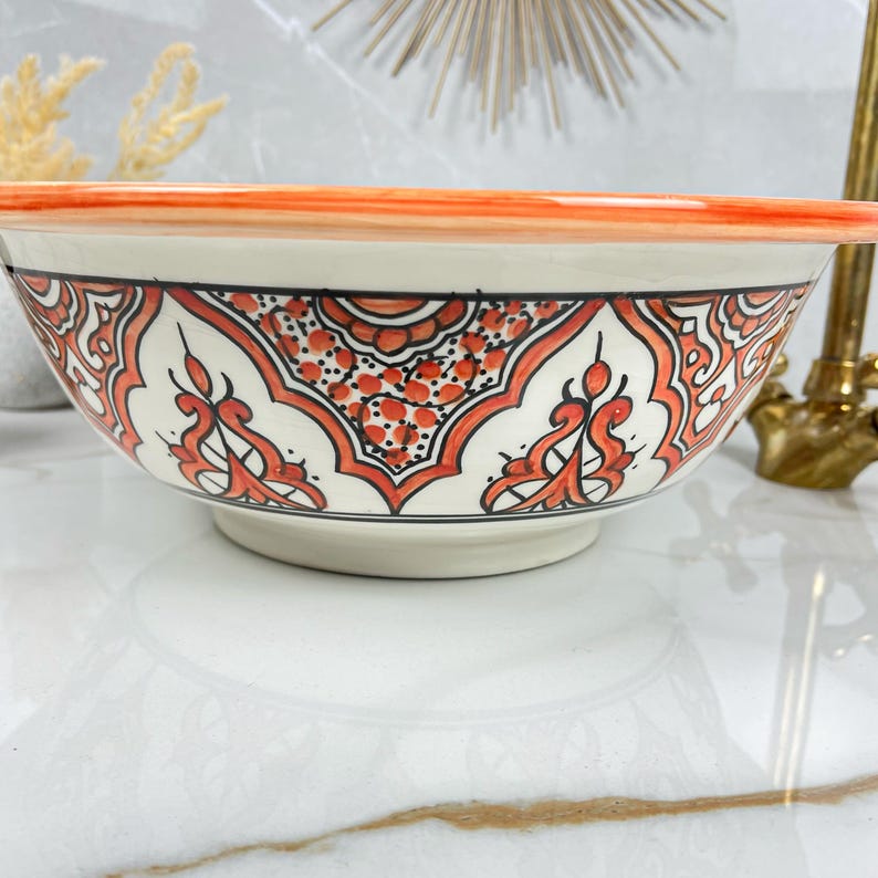  Handmade Moroccan Ceramic Sink #56