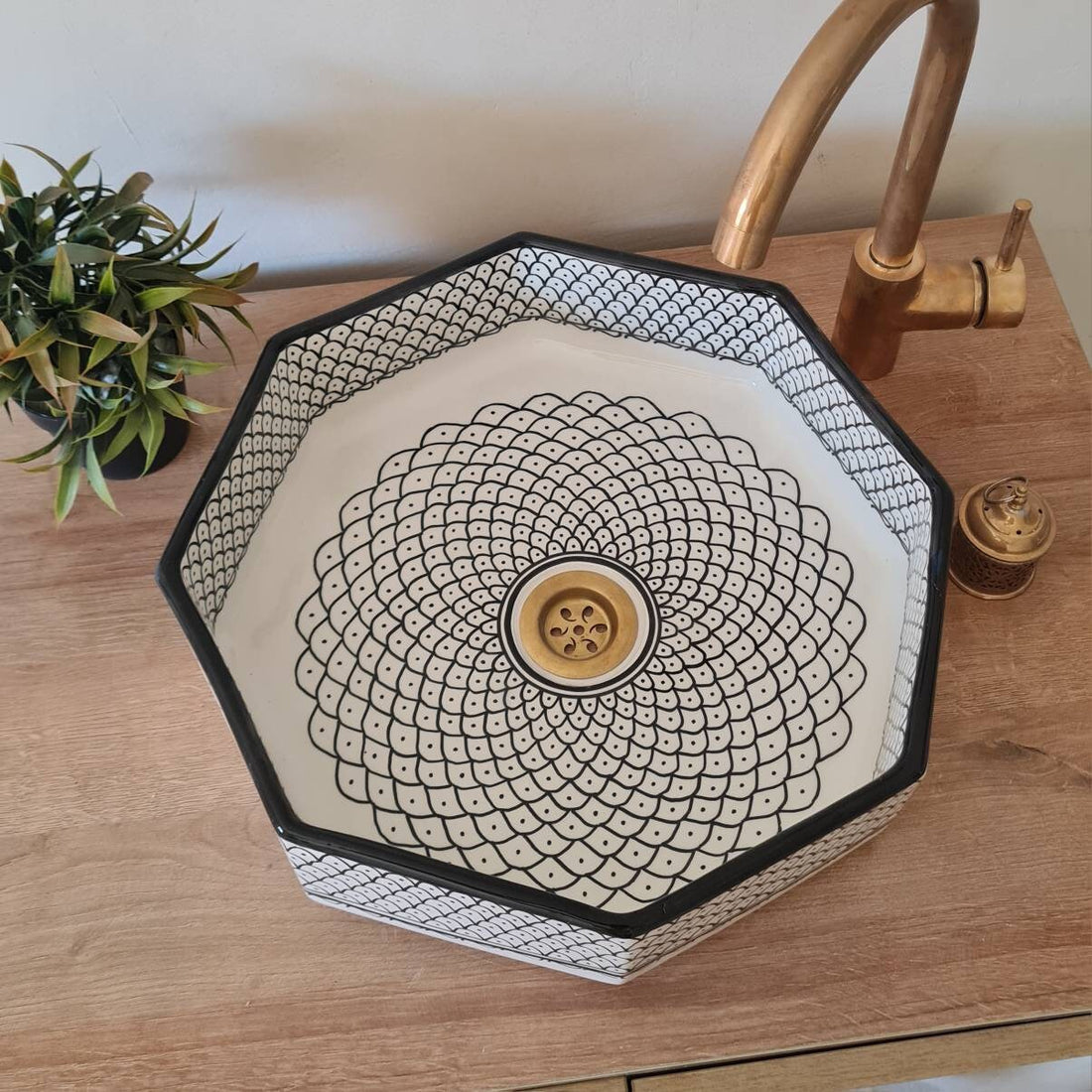 Handmade Unique Moroccan Ceramic Sink #58