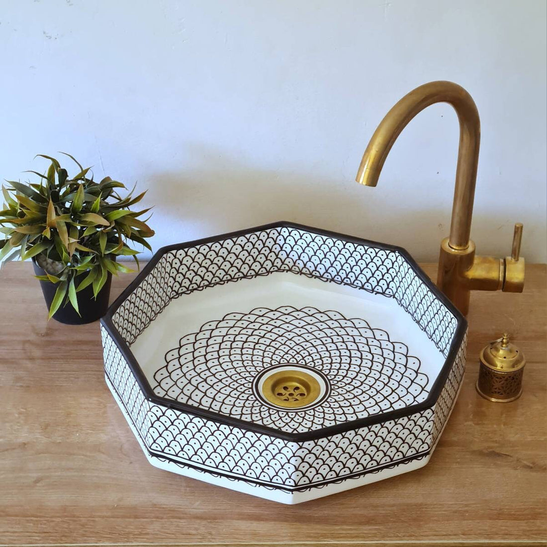 Handmade Unique Moroccan Ceramic Sink #58