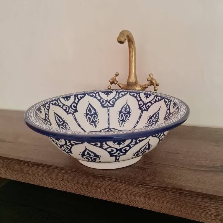 Handmade Moroccan Ceramic Sink #155