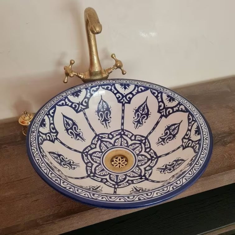 Handmade Moroccan Ceramic Sink #233