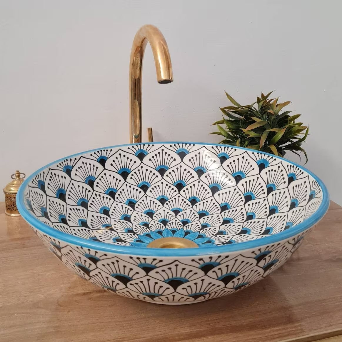  Handmade Moroccan Ceramic Sink #156