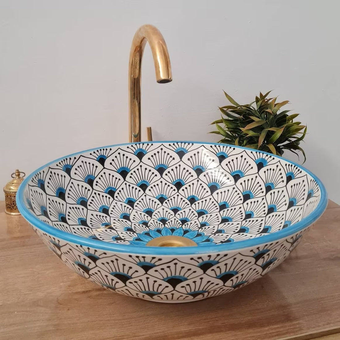  Handmade Moroccan Ceramic Sink #156