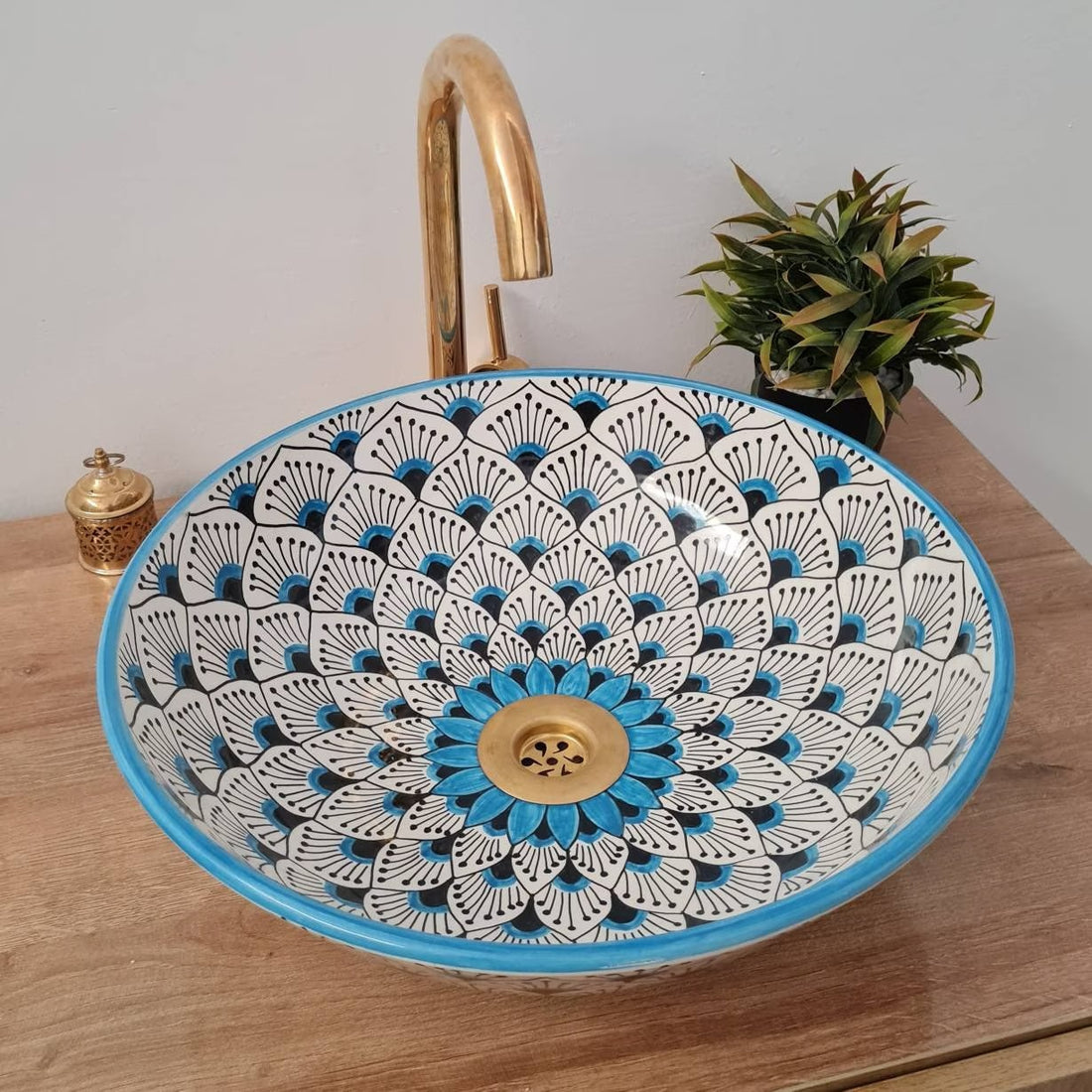  Handmade Moroccan Ceramic Sink #156