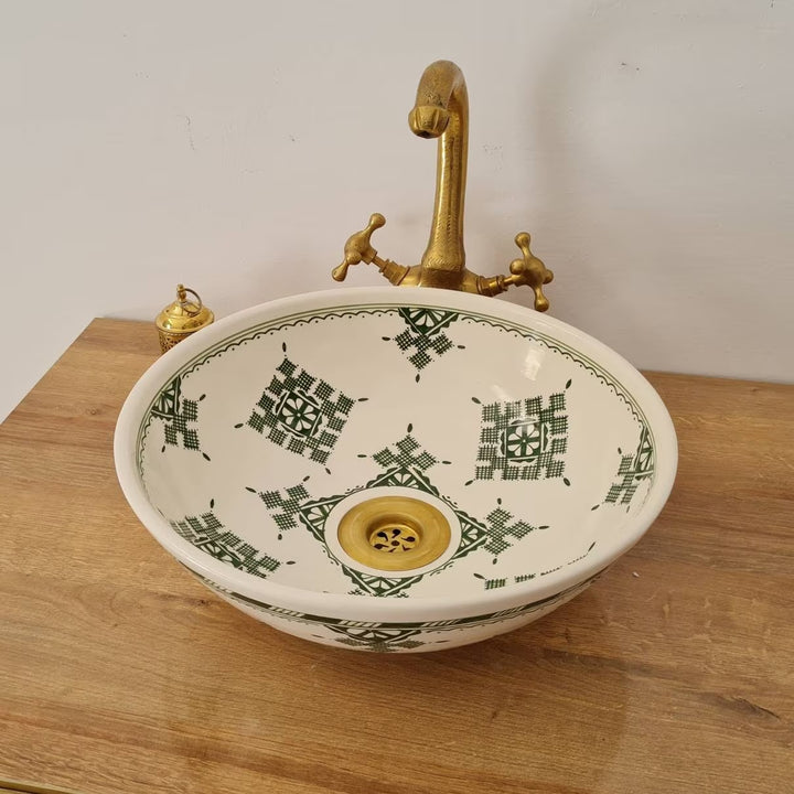 Handmade Moroccan Ceramic Sink #157