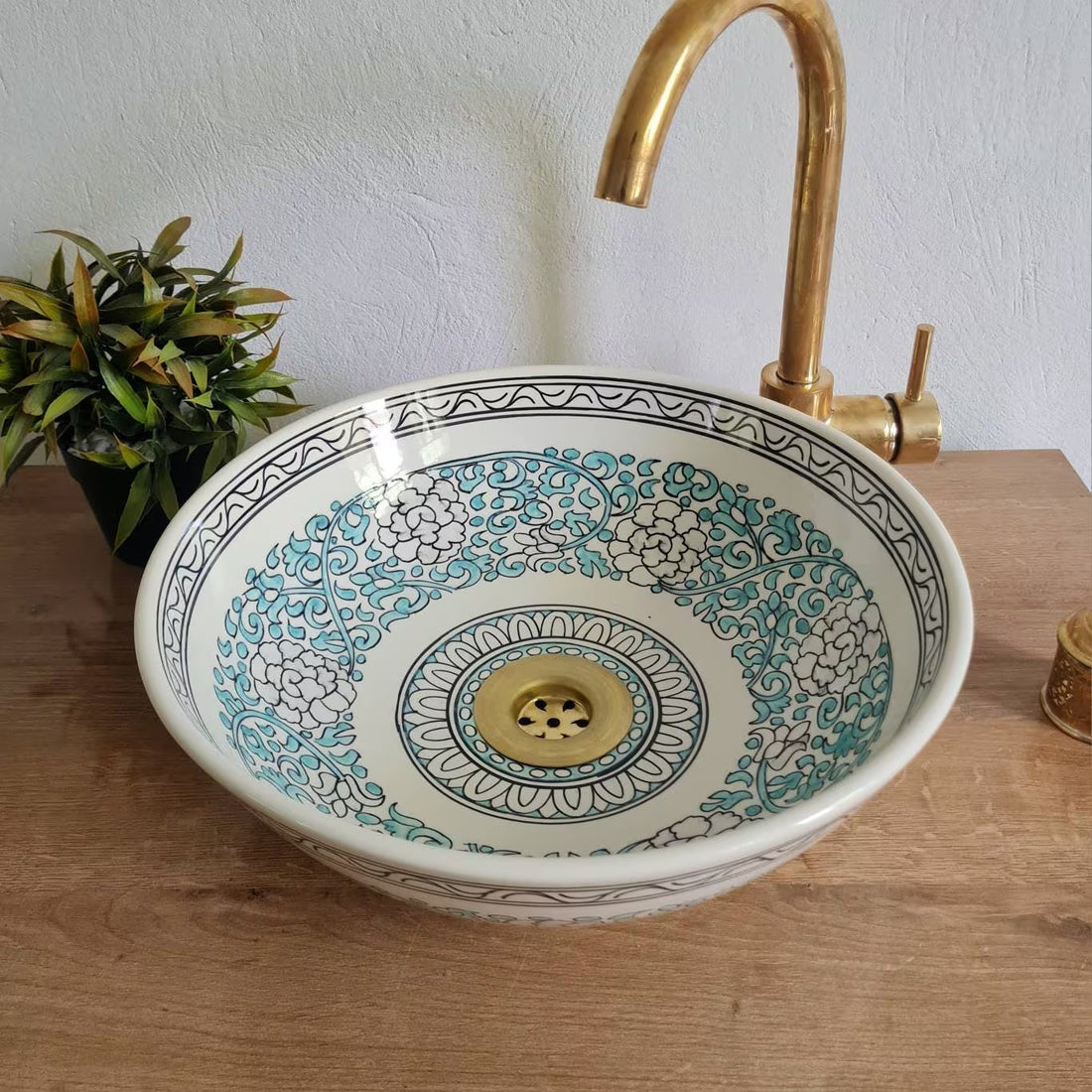 Handmade Moroccan Ceramic Sink #158