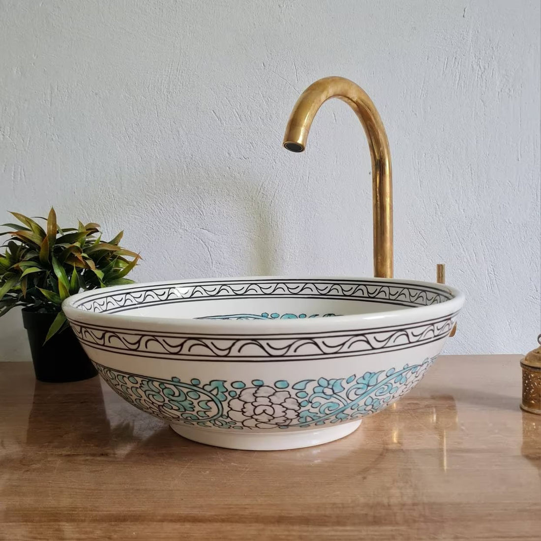 Handmade Moroccan Ceramic Sink #158