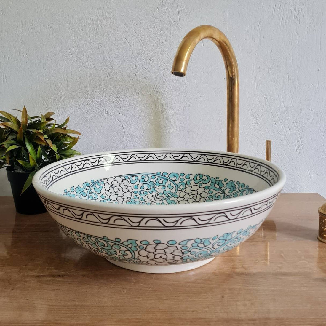 Handmade Moroccan Ceramic Sink #158