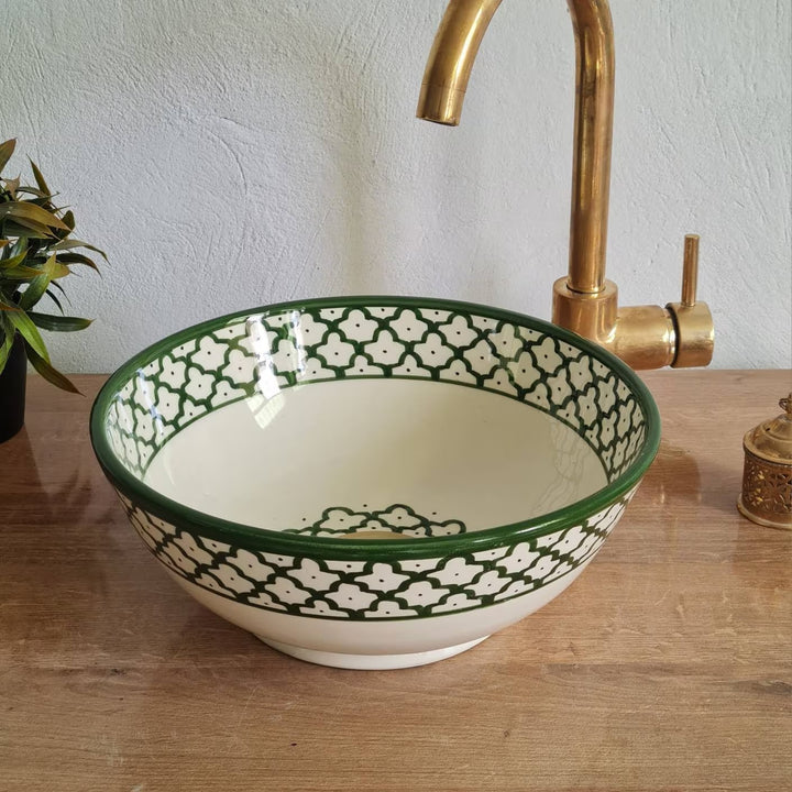 Handmade Moroccan Ceramic Sink #160