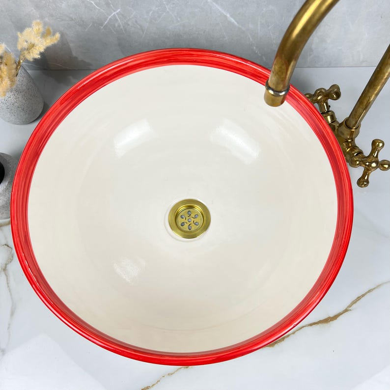  Handmade Moroccan Ceramic Sink #56