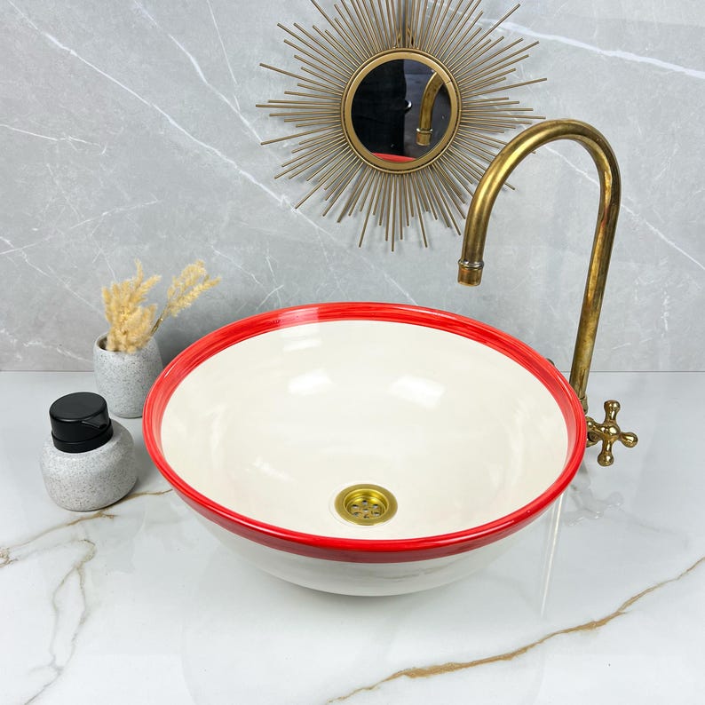  Handmade Moroccan Ceramic Sink #56