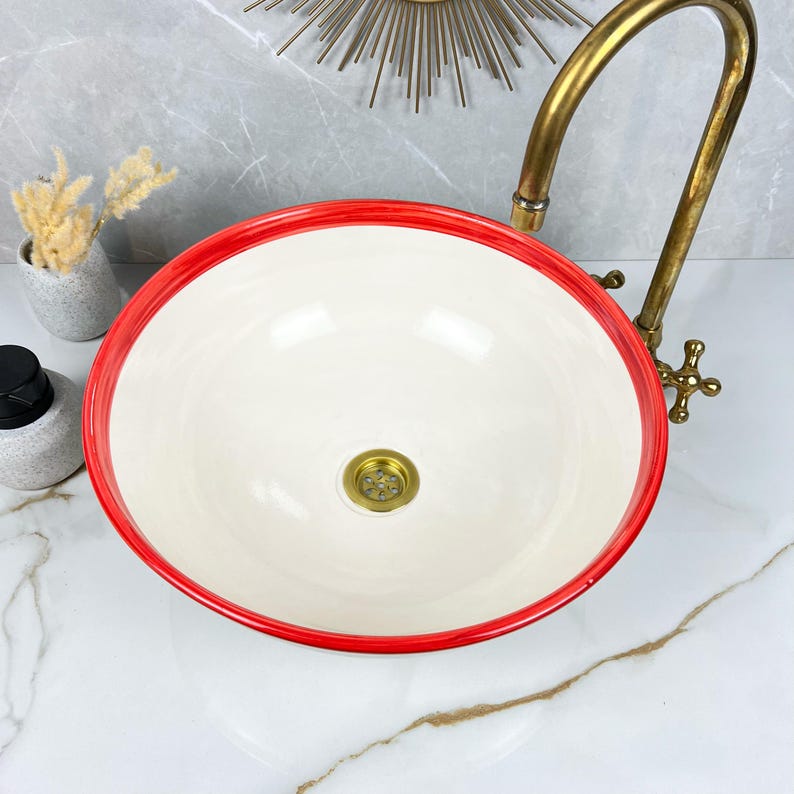 Handmade Moroccan Ceramic Sink #56