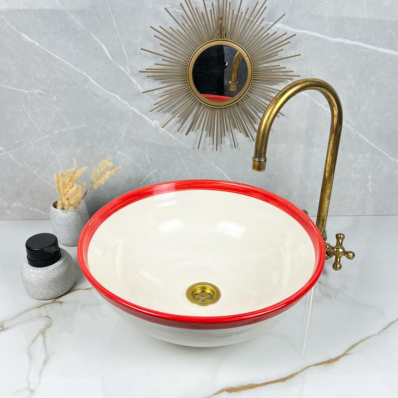  Handmade Moroccan Ceramic Sink #56