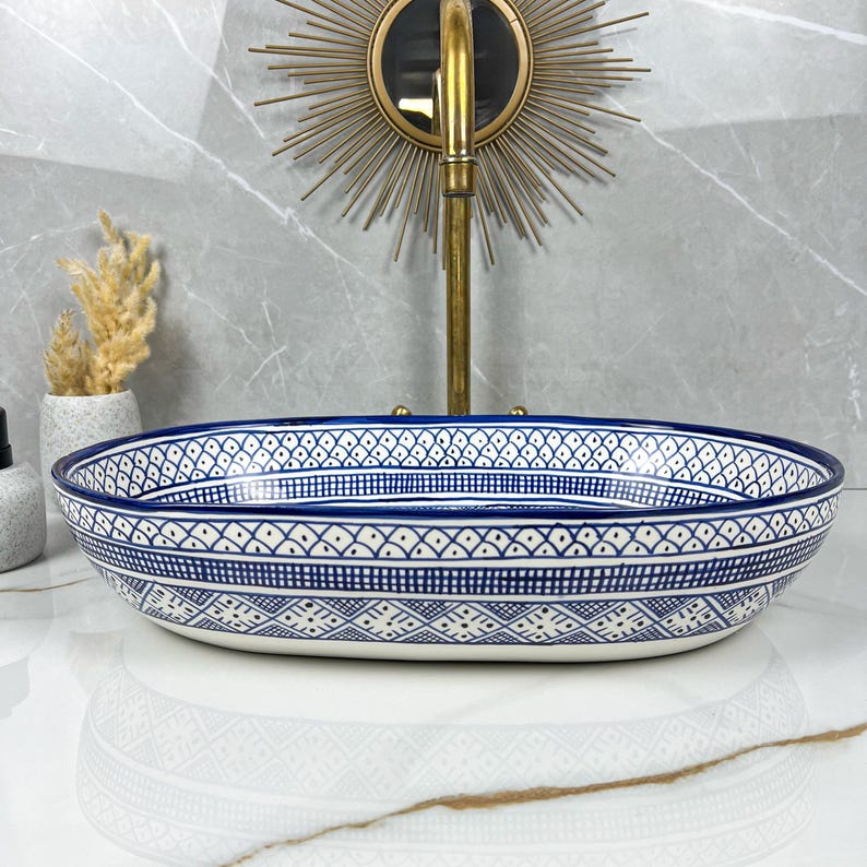 Handcrafted Oval Ceramic Sink #5