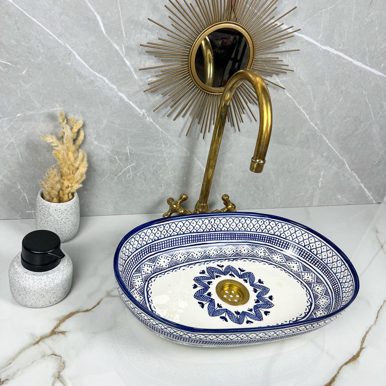 Handcrafted Oval Ceramic Sink #5