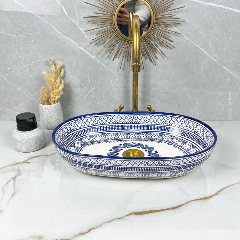 Handcrafted Oval Ceramic Sink #5