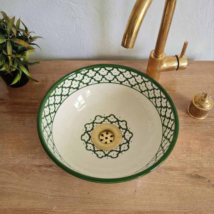 Handmade Moroccan Ceramic Sink #160