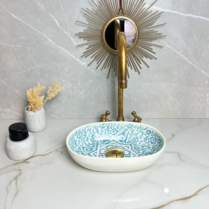 Handcrafted Oval Ceramic Sink #5