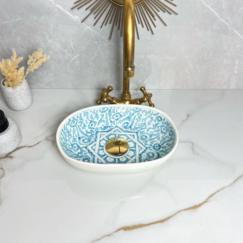 Handcrafted Oval Ceramic Sink #5