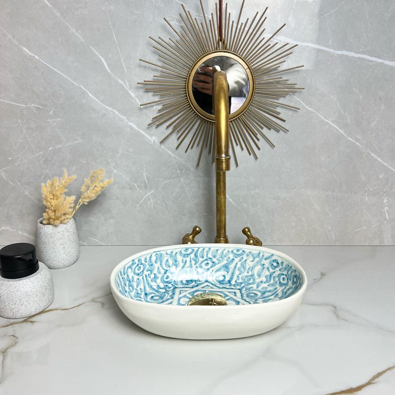 Handcrafted Oval Ceramic Sink #5