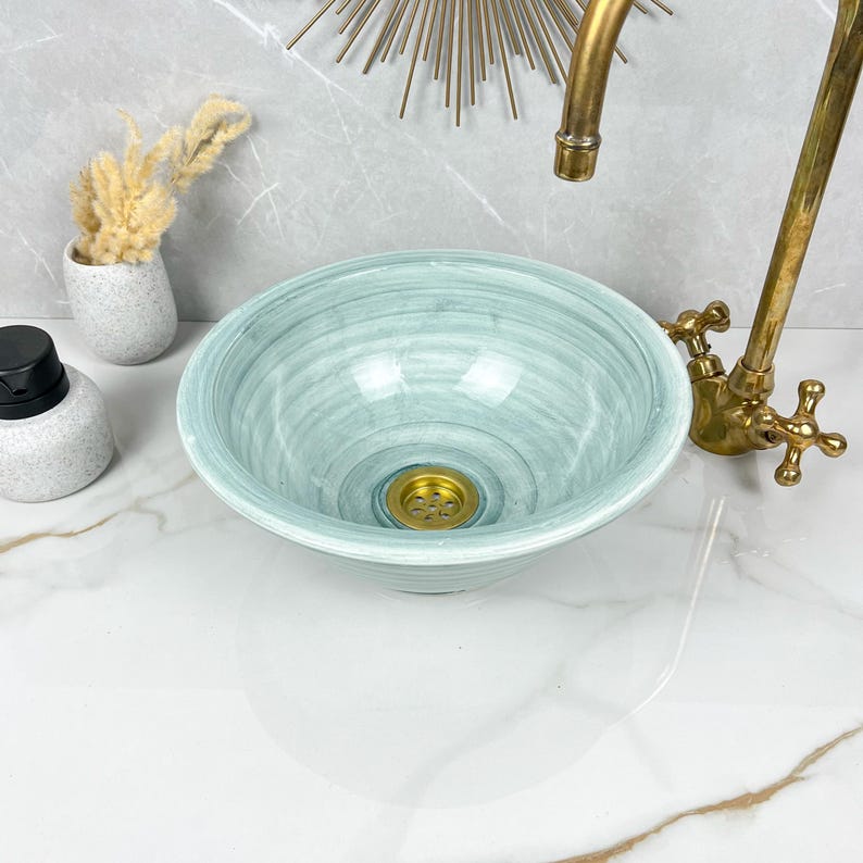  Handmade Moroccan Ceramic Sink #56