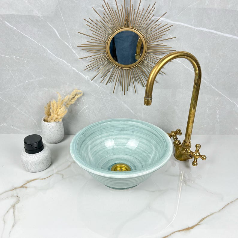  Handmade Moroccan Ceramic Sink #56