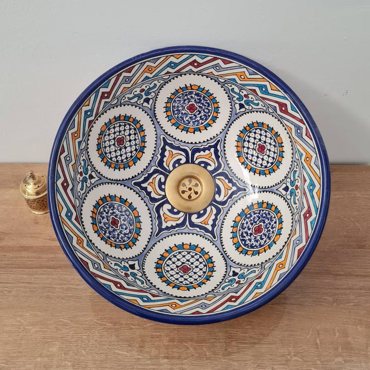 Handmade Moroccan Ceramic Sink #42