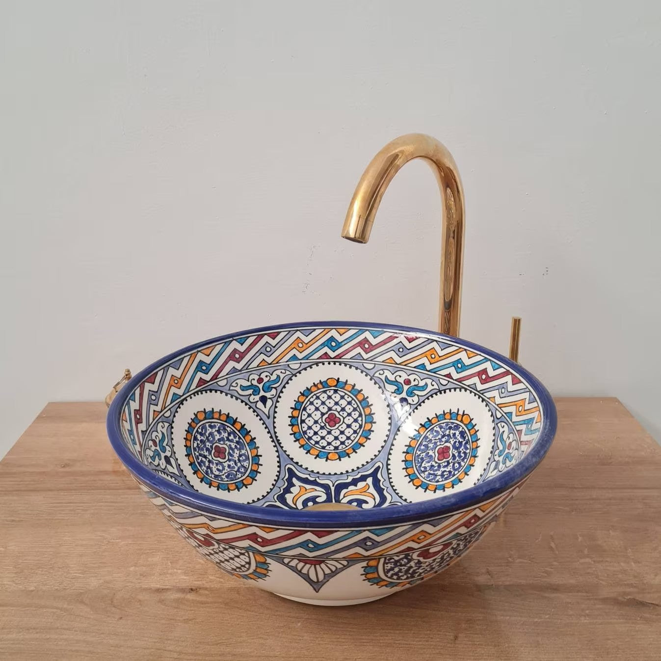 Moroccan sink | moroccan ceramic sink | bathroom sink | moroccan bathroom basin | moroccan sink bowl | Moroccan sink bowl #42