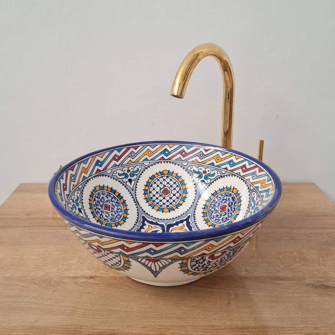 Handmade Moroccan Ceramic Sink #42