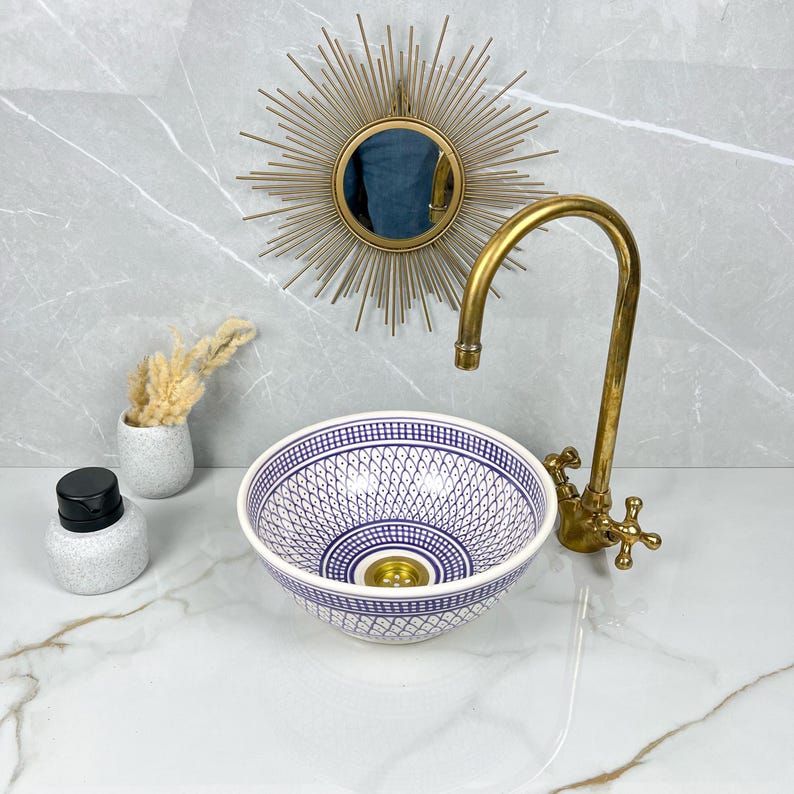  Handmade Moroccan Ceramic Sink #56