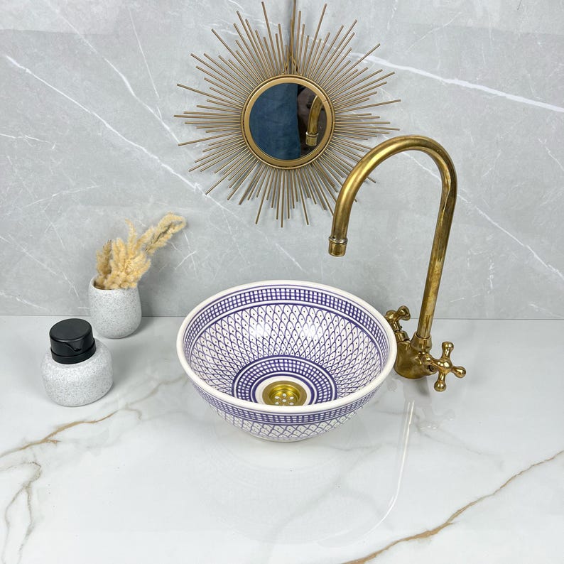  Handmade Moroccan Ceramic Sink #56