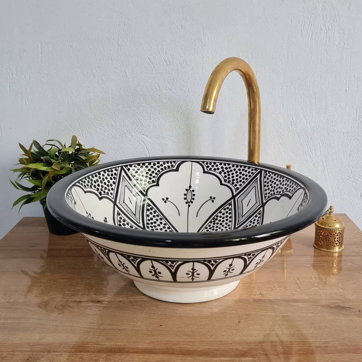 Handmade Moroccan Ceramic Sink #162