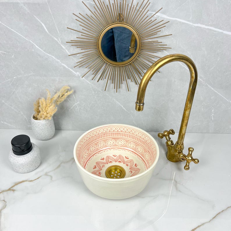  Handmade Moroccan Ceramic Sink #56