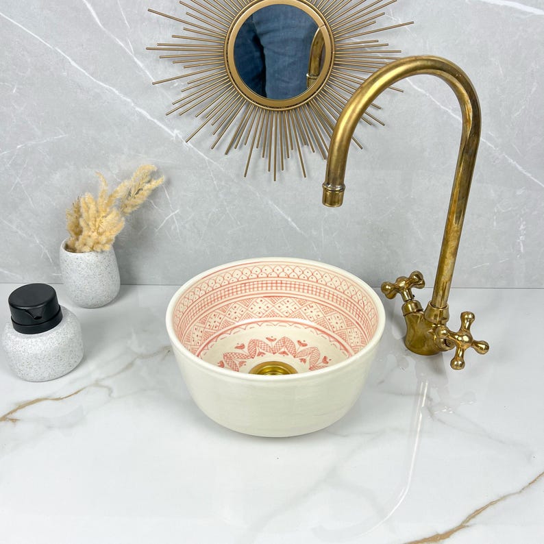  Handmade Moroccan Ceramic Sink #56