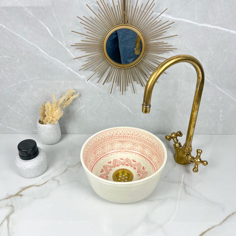  Handmade Moroccan Ceramic Sink #56