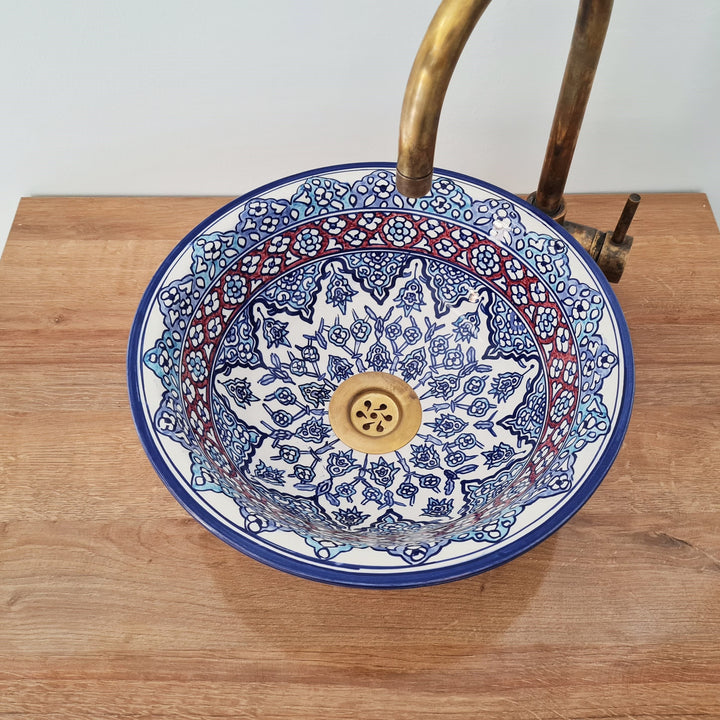 Handmade Moroccan Ceramic Sink #234