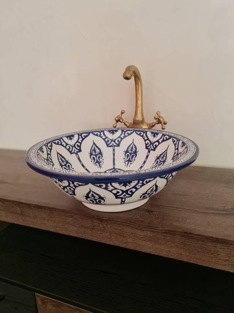  Handmade Moroccan Ceramic Sink #164