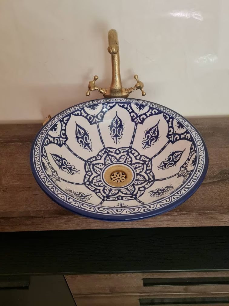  Handmade Moroccan Ceramic Sink #164